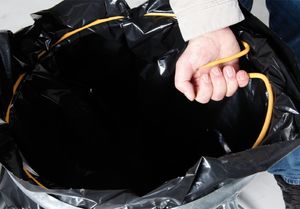 Kosz na śmieci Meva Metalowy stojak cateringowy na worki na śmieci z żelaznym wiekiem 120l 3