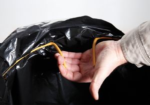 Kosz na śmieci Meva Metalowy stojak cateringowy na worki na śmieci z żelaznym wiekiem 120l 4