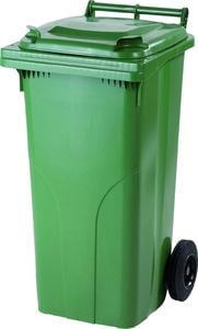 Europlast Pojemnik kubeł na odpady i śmieci ATESTY Europlast Austria - zielony 120L 1