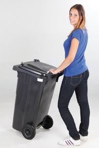 Europlast Pojemnik kubeł na odpady i śmieci ATESTY Austria - niebieski 120L 4