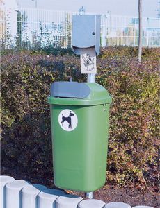 Kosz na śmieci Meva Słupek stalowy ocynkowany do kosza ulicznego na śmieci 60x1200mm 2