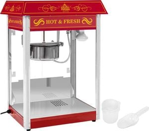 Royal Catering Profesjonalna wydajna maszyna do popcornu nastawna 230V 1.6kW czerwona 1