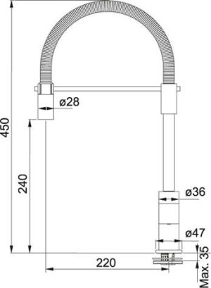 Bateria kuchenna Franke Planar 8 Flex stojąca chrom (PLANAR 8 FLEX (115.0045.922)) 3