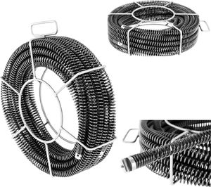 MSW Spirala przepychacz sprężyna do rur hydrauliczna 3 x4.6 m śr. 22 mm ZESTAW 1