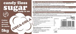 GSG Kolorowy smakowy cukier do waty cukrowej brązowy o smaku coca coli 5kg 3
