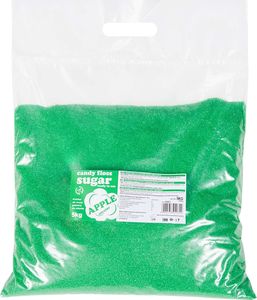 GSG Kolorowy smakowy cukier do waty cukrowej zielony o smaku jabłkowym 5kg 2