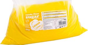 GSG Kolorowy smakowy cukier do waty cukrowej żółty o smaku cytrynowym 5kg Kolorowy smakowy cukier do waty cukrowej żółty o smaku cytrynowym 5kg 1