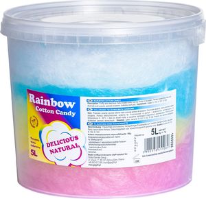 GSG Kolorowa tęczowa wata cukrowa Rainbow Cotton Candy 5L 1