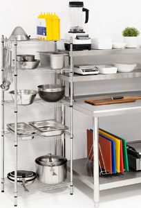 Royal Catering Regał magazynowy druciany ażurowy kolor szary 150x55x35cm do 150kg Regał magazynowy druciany ażurowy kolor szary 150x55x35cm do 150kg (10011227) - 1009674 8