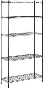 Royal Catering Regał magazynowy druciany ażurowy kolor czarny 180x90x35cm do 150kg 2