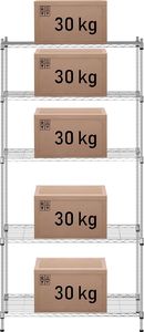 Royal Catering Regał magazynowy druciany ażurowy kolor szary 3