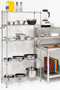 Royal Catering Regał magazynowy druciany ażurowy kolor szary 8