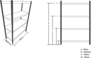 Royal Catering Regał ze stali nierdzewnej gastronomiczny 120x48,5x155cm 2