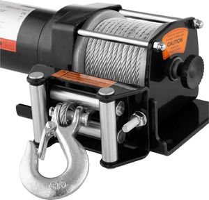 MSW Wyciągarka samochodowa - off road na pilota lina 12 m uciąg 1590 kg + Zblocze 4 T 3