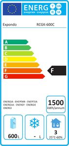 Witryna chłodnicza Royal Catering Lodówka szafa chłodnicza na napoje butelki puszki 2-drzwiowa sklepowa barowa z oświetleniem LED 600L 8
