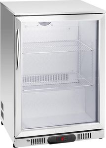 Witryna chłodnicza Royal Catering Lodówka szafa chłodziarka na napoje butelki puszki ze stali nierdzewnej sklepowa barowa 138L 2