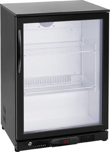 Witryna chłodnicza Royal Catering Lodówka szafa chłodziarka na napoje butelki puszki czarna sklepowa barowa 138L 2