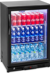 Witryna chłodnicza Royal Catering Lodówka szafa chłodziarka na napoje butelki puszki czarna sklepowa barowa 138L 3