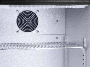 Witryna chłodnicza Royal Catering Lodówka szafa chłodziarka na napoje butelki puszki czarna sklepowa barowa 138L 6