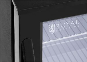 Witryna chłodnicza Royal Catering Lodówka szafa chłodziarka na napoje butelki puszki czarna sklepowa barowa 138L 7