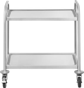 Royal Catering Wózek kelnerski 2-półkowy ze stali nierdzewnej do 150kg (10010420) 3