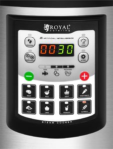 Royal Catering Wielofunkcyjny szybkowar garnek ciśnieniowy elektryczny 1250W 8 L + Miarka 5