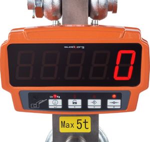 Steinberg Waga hakowa profesjonalna z pilotem i czytnikiem do 5 ton 5T Waga hakowa z pilotem i czytnikiem SBS-KW-5TW do 5 ton 5