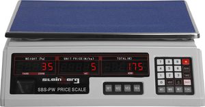 Steinberg Waga sklepowa handlowa cenowa biała 30kg / 2g 3