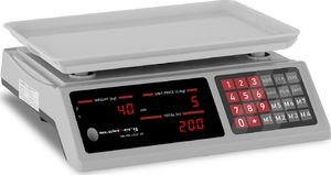 Steinberg Waga sklepowa licząca sztuki 336x238mm zasilacz + akumulator 40kg / 2g - biała 2