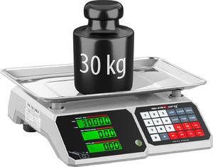 Steinberg Waga spożywcza sklepowa licząca z pamięcią i funkcją liczenia sztuk SBS-PW-301CB 30kg / 1g 3