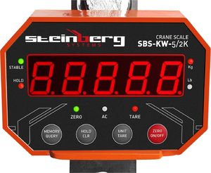 Steinberg Waga wisząca - 5 TON - waga hakowa z pilotem dla przemysłu do 5000 Kg - LED Waga hakowa z pilotem SBS-KW-5 LED do 5000kg 6