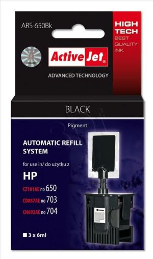 Tusz Activejet tusz ARS-650BK (3 x 6 ml black) 1