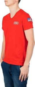 NASA Koszulka męska V Neck Basic-Flag Red r. XL 1