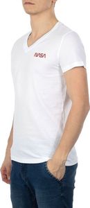NASA Koszulka męska V Neck Basic-Worm White r. XL 1