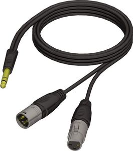 Kabel Adam Hall Jack 6.3mm - XLR x2 3m czarny 1