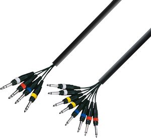 Kabel Adam Hall Jack 6.3mm x4 - Jack 6.3mm x8 5m czarny 1