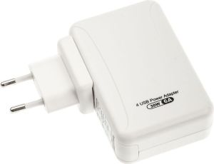 Ładowarka InLine 4x USB do tabletów i smartfonów biały (31506W) 1
