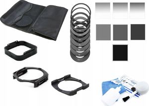 Filtr Massa Zestaw typu COKIN 25w1 Filtry Szare ND + Etui + 2x Uchwyt + Osłona + Zestaw czyszczący 2