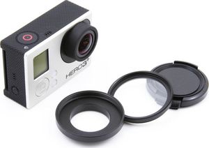 Xrec Zestaw ochronny 3w1 (Adapter 37mm / Filtr UV / Dekielek) do GoPro HERO 4 3+ 3 1