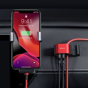 Ładowarka Baseus HUB ładowania z kablem Lightning Baseus Special Data Cable do samochodu (czerwony) 8
