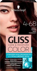 Schwarzkopf Gliss Color nr 4-68 ciemny mahoń 1