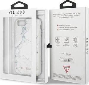 Guess Guess GUHI8PCUMAWH iPhone 7/8 biały/white Marble 7