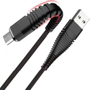 Kabel USB Libox USB-A - microUSB 1 m Czarny (LB0152) 1