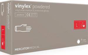 Mercator Medical rękawice ochronne vinylex powdered roz. L 100szt. RD21015004 1