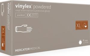 Mercator Medical rękawice ochronne vinylex powdered roz. XL 100szt. RD21015005 1