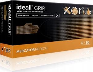 Mercator Medical rękawice ochronne ideall grip + orange roz. L 50szt. RD30234004 1