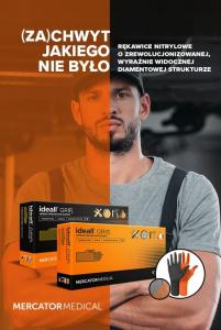 Mercator Medical rękawice ochronne ideall grip + black rozm XXL RD30233006 4