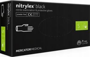 Mercator Medical rękawice diagnostyczne nitrylex black roz. S 100szt. RD30104002 1
