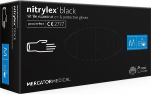 Mercator Medical rękawice diagnostyczne nitrylex black roz. M 100szt. (RD30104003) 1