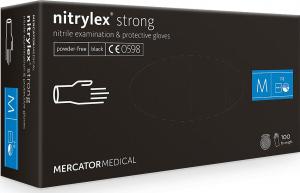 Mercator Medical rękawice diagnostyczne nitrylex strong black roz. M 100szt. RD30237003 1